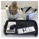 Electric Griddle, Food Processor, Rice Cooker