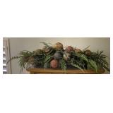 Artificial Foliage Decor In Decorative Metal Pot