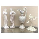 Ceramic Decor: Figurines, Pitcher, Flying Cherub