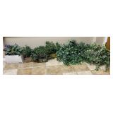7pc Artificial Foliage Plants In Baskets, Pots