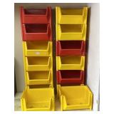 14pc Stacking Plastic Storage Bin Organizers