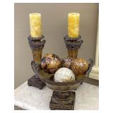 Decorative Bowl, Pillar Candle Holder