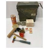 Primers, Gunpowder, Lead Bullets, Ammo Can