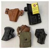 Leather, Plastic Handgun Holsters