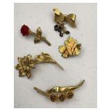Flower Brooches, Pins