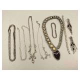 Rhinestone Necklaces, Earrings, Bracelet