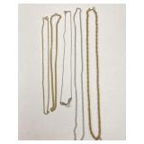 Gold Tone, Silver Tone Chain Necklaces