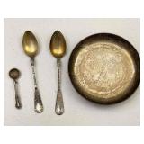 Silver Spoons, Spoon Pin, Footed Dish