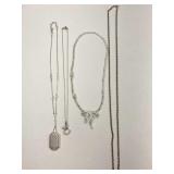 Silver Plated Rhinestone Necklaces