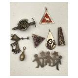 Silver Jewelry: Decorative Pendants, Pins