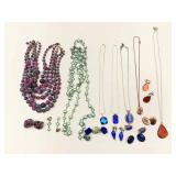 Natural Stone, Beaded Necklaces, Fused Glass