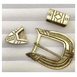 Sterling Silver Belt Buckle, Loop, Tip