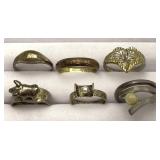 6pc Sterling Silver Rings