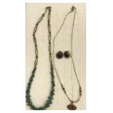 Silver Necklaces, Earrings