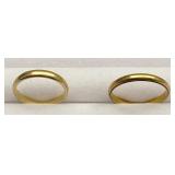 2pc 14K Gold Wedding Bands