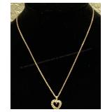 Gold Plated Pendant W/ Gold Chain Necklace