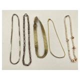 5pc Chain, Stone Necklaces