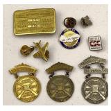 Pins, Medallions, Belt Buckle