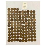 114 US One Cent Penny Coins
