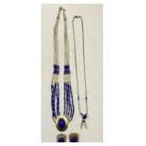 Liquid Sterling Silver necklaces, clip On Earrings