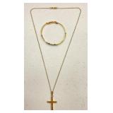 10K, 12K Gold Electroplate Necklace, Bracelet