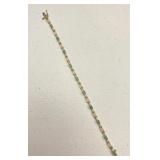 10kK Gold Emerald Tennis Bracelet