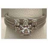 14K White Gold Diamond Ring