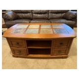Stone inlay coffee table