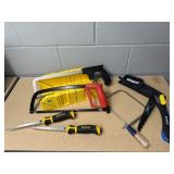 Hand saws, mitre box