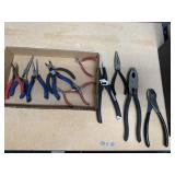 Wire cutters, pliers, needle nose pliers