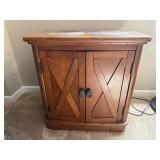 Stone inlay storage cabinet