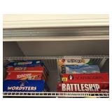 Board games, Battleship, Yahtzee, Rack-O