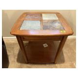 Stone inlay side table