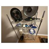 Wire shelving unit, no contents included