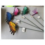 Butterfly, dragon fly garden stakes