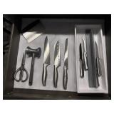 Skandia cutlery, meat tenderizer, scissors