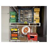 Shelves of hardware, organizer