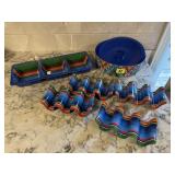 Fiesta lot, taco stands, serving tray, tortilla