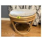 Boho rattan ottoman