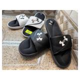 Under Armour slides, 2 pairs
