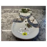 St. Nicholas Square snowman plate