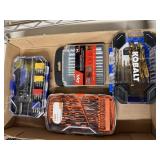 Box of assorted drill bits,