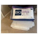 NEW Big pillow, totes of pillows (3)