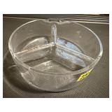 Glass divided dish
