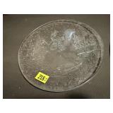Glass holiday platters (2)
