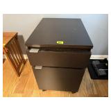 Black 2 drawer cart