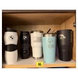 Travel mugs, BMW (2), Iowa Hawkeyes