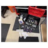 Craftsman toolbox, trowels, scrapers, tools
