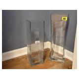 Glass floor vases (2)