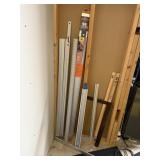 Clamp edges, yard sticks, squares